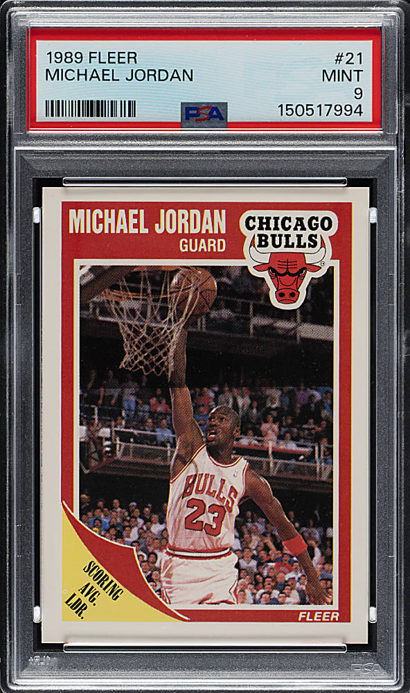 1989-1990 Fleer Basketball #21 Michael Jordan PSA MINT 9