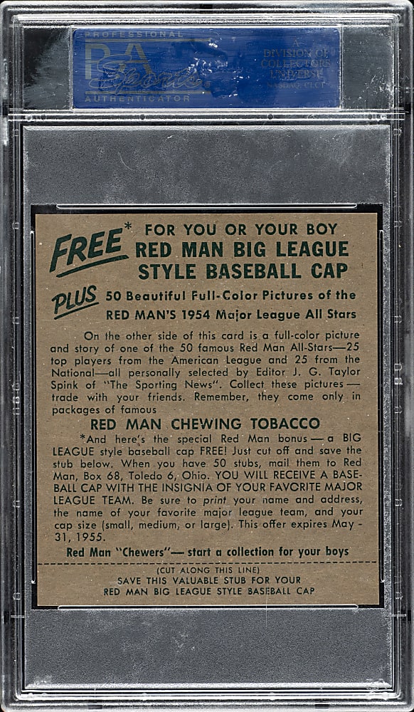 1954 Red Man Tobacco #AL-11 Jim Piersall PSA NM-MT 8