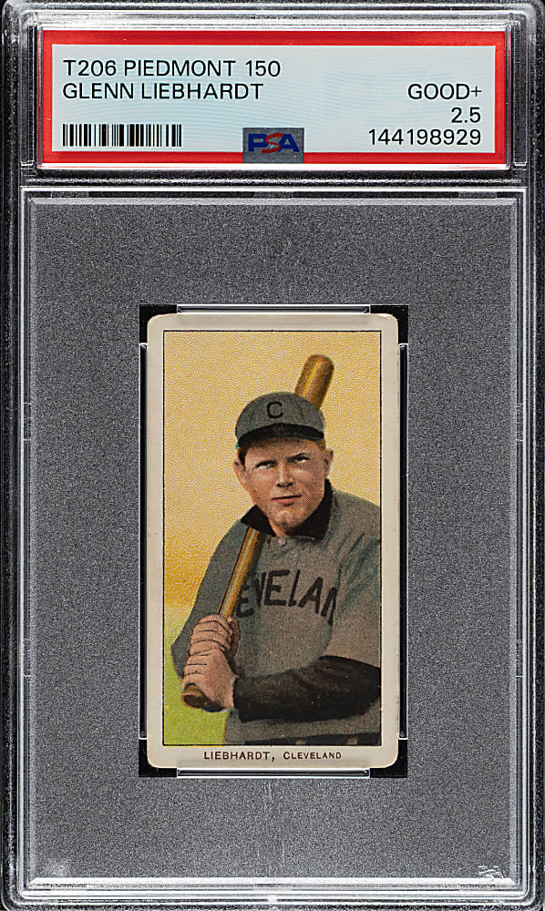 1909-1911 T206 White Border Glenn Liebhardt PSA GOOD+ 2.5