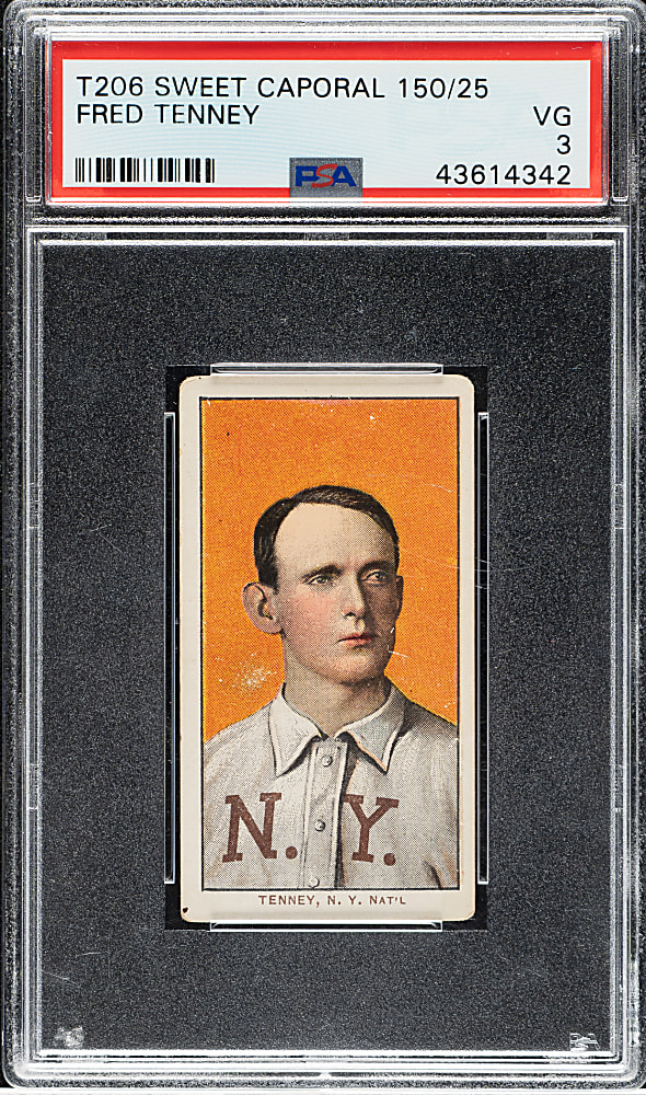 1909-1911 T206 White Border Fred Tenney PSA VG 3