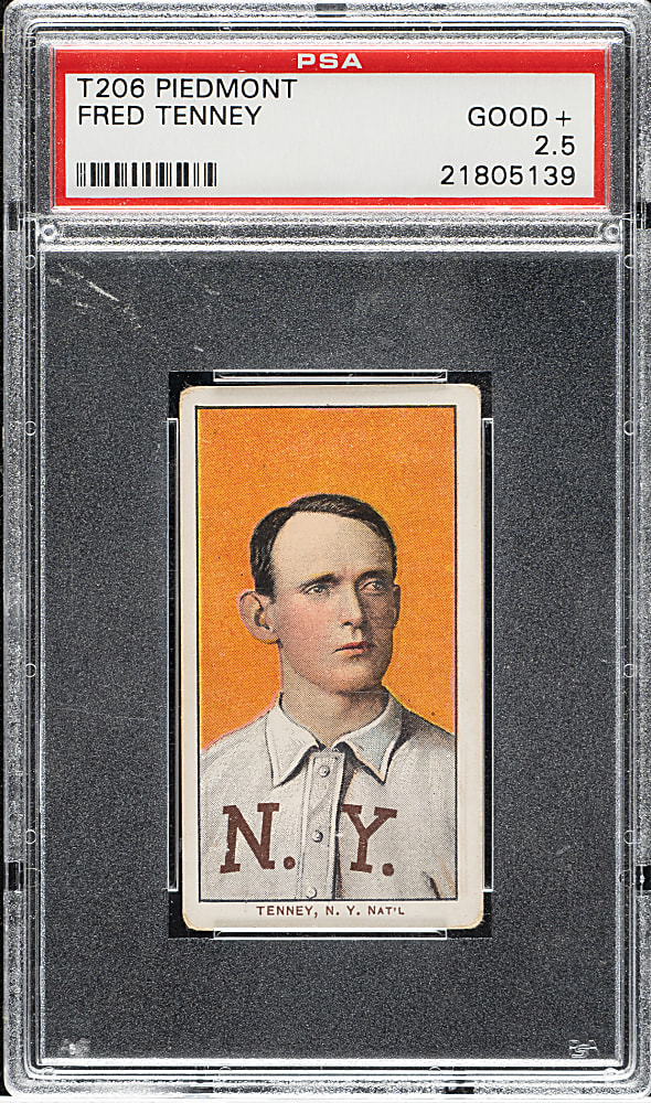 1909-1911 T206 White Border Fred Tenney PSA GOOD+ 2.5