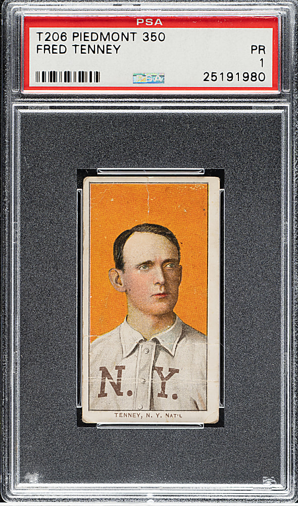 1909-1911 T206 White Border Fred Tenney PSA POOR 1
