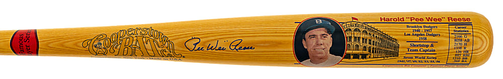 Pee Wee Reese Signed Cooperstown Bat - JSA
