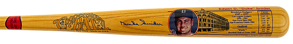 Duke Snider Signed Cooperstown Bat - JSA