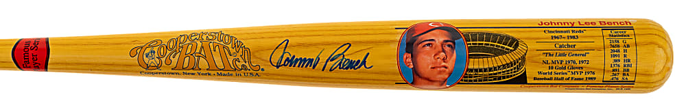 Johnny Bench Signed Cooperstown Bat - JSA