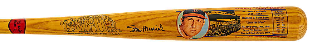 Stan Musial Signed Cooperstown Bat - JSA