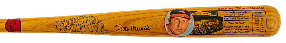 Stan Musial Signed Cooperstown Bat - JSA