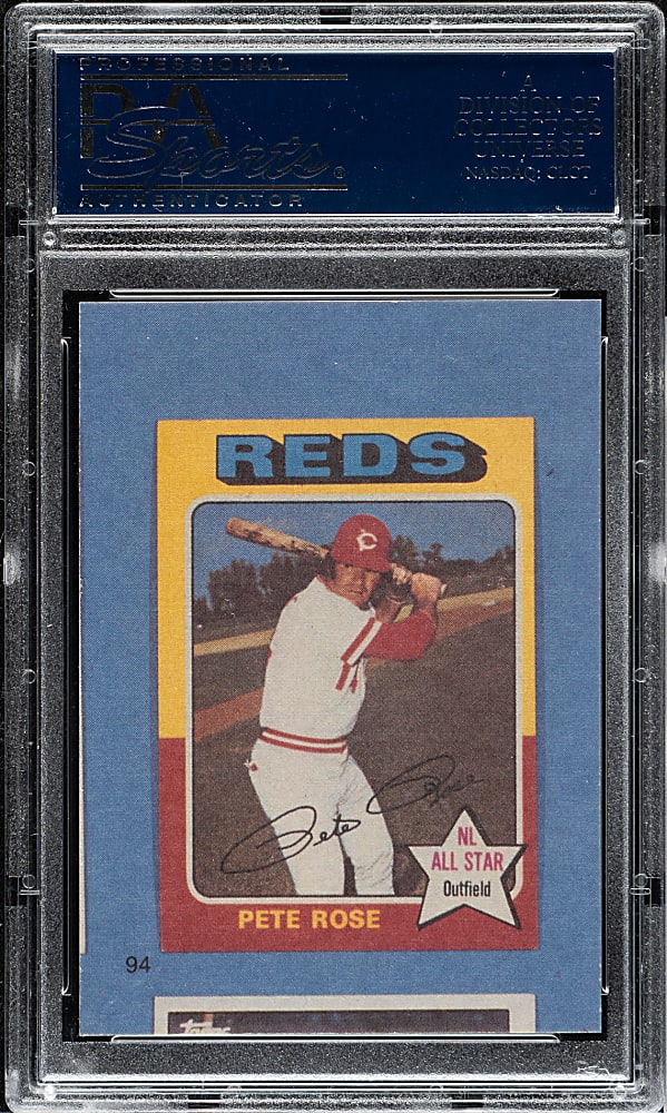 Signed 1986 Topps Pete Rose Set #94 Pete Rose - PSA/DNA
