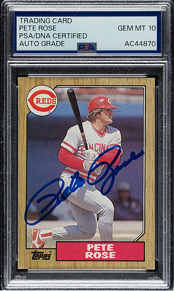 Signed 1987 Topps #200 Pete Rose - PSA/DNA