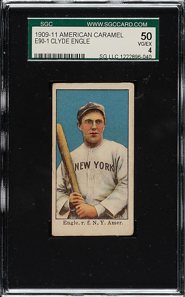 1909-1911 E90-1 American Caramel Clyde Engle SGC VG/EX 50