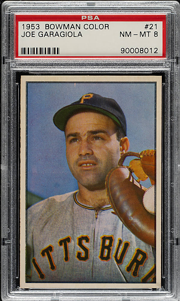 1953 Bowman Color #21 Joe Garagiola PSA NM-MT 8