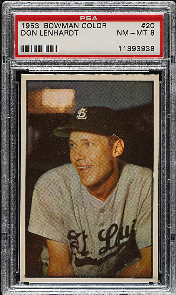1953 Bowman Color #20 Don Lenhardt PSA NM-MT 8