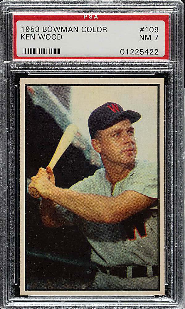 1953 Bowman Color #109 Ken Wood PSA NM 7
