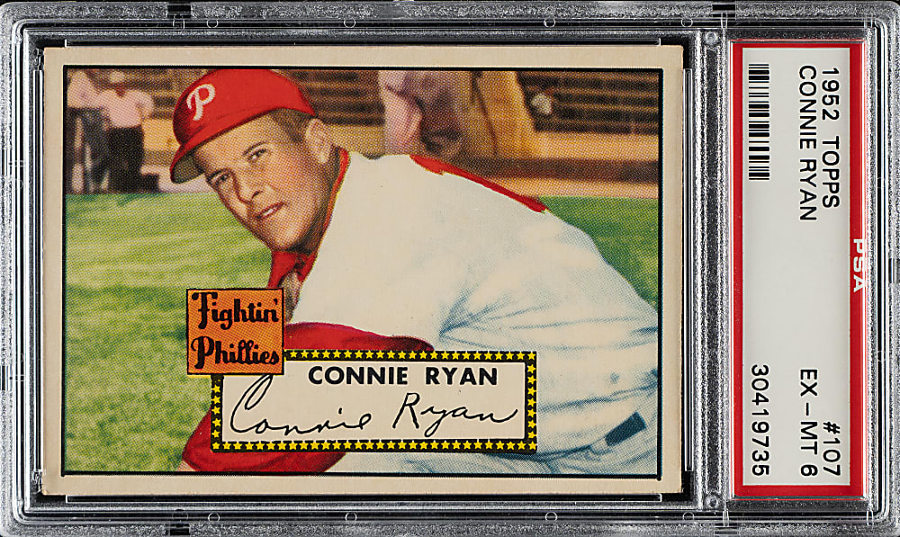 1952 Topps #107 Connie Ryan PSA EX-MT 6
