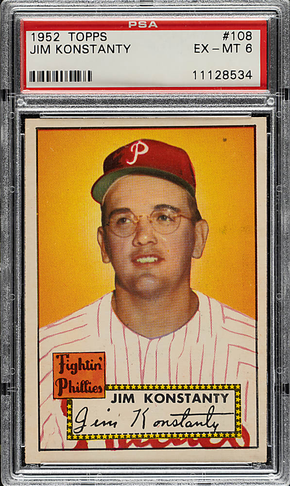 1952 Topps #108 Jim Konstanty PSA EX-MT 6