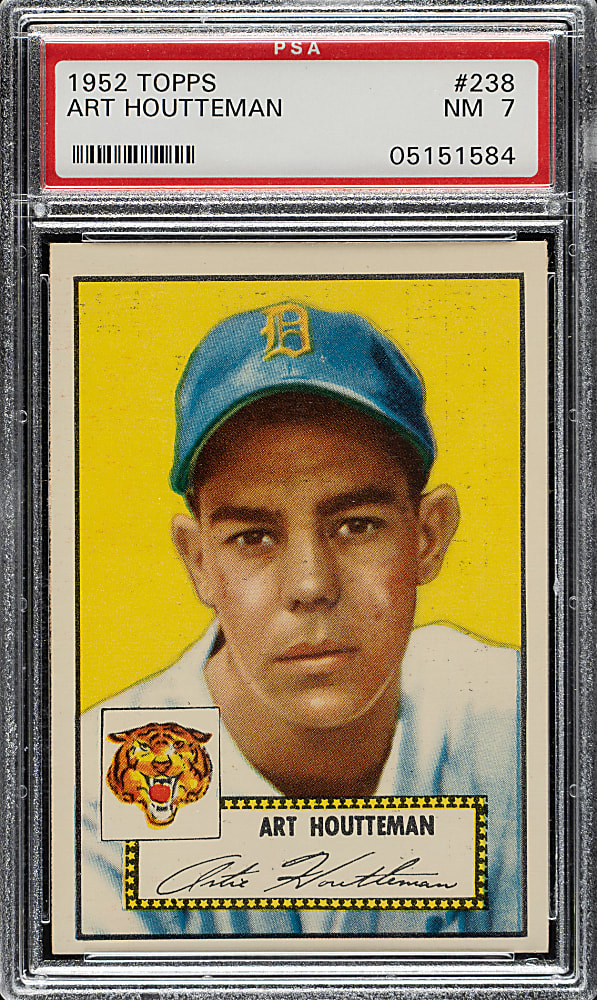 1952 Topps #238 Art Houtteman PSA NM 7