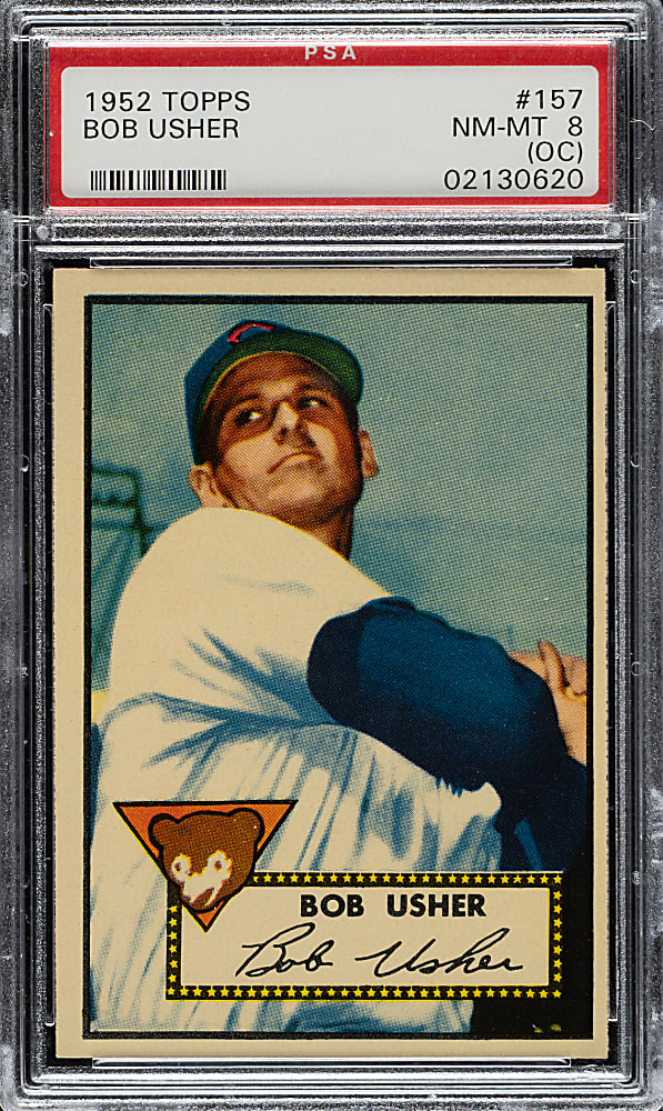 1952 Topps #157 Bob Usher PSA NM-MT 8 (OC)