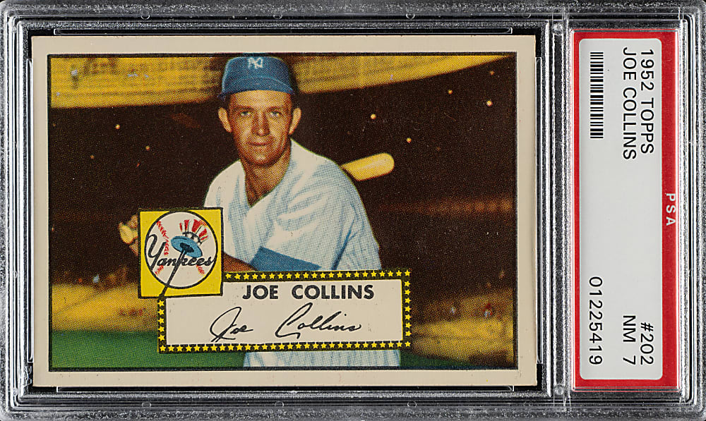 1952 Topps #202 Joe Collins PSA NM 7