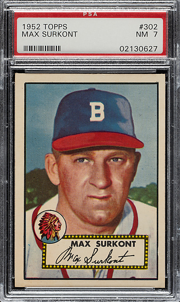 1952 Topps #302 Max Surkont PSA NM 7