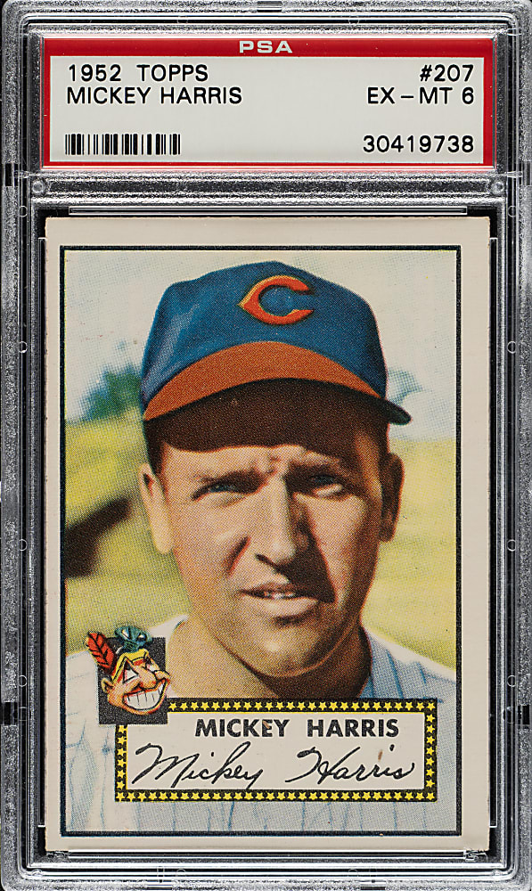 1952 Topps #207 Mickey Harris PSA EX-MT 6