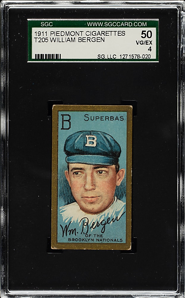 1911 T205 Gold Border William Bergen SGC VG/EX 50