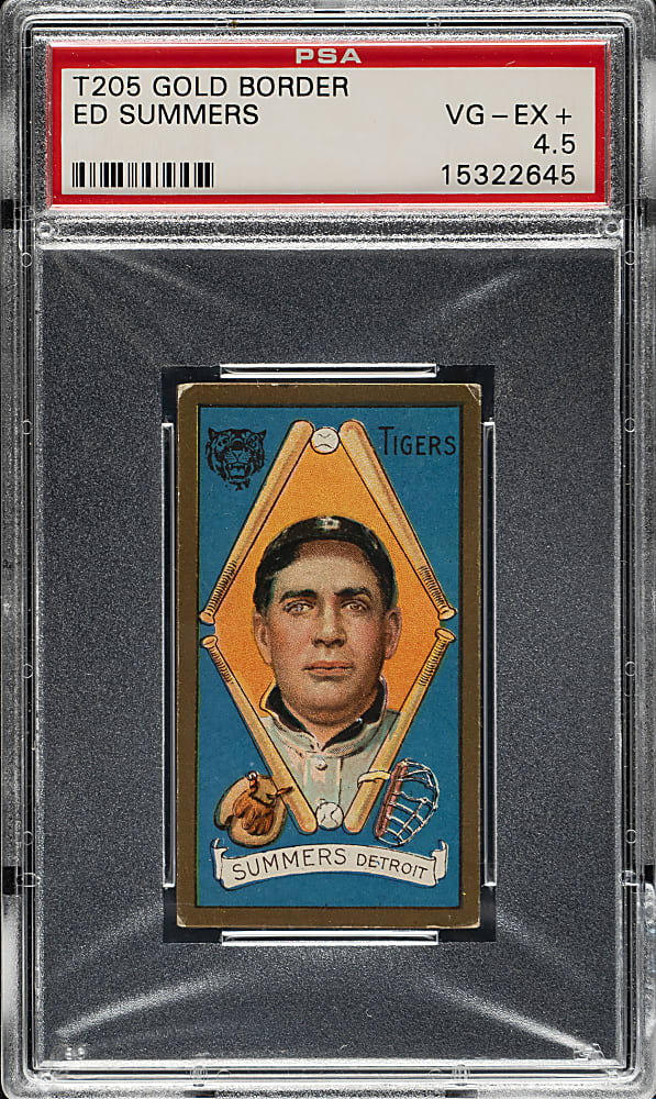 1911 T205 Gold Border Ed Summers PSA VG-EX+ 4.5