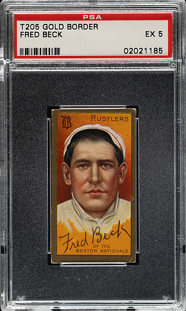 1911 T205 Gold Border Fred Beck PSA EX 5