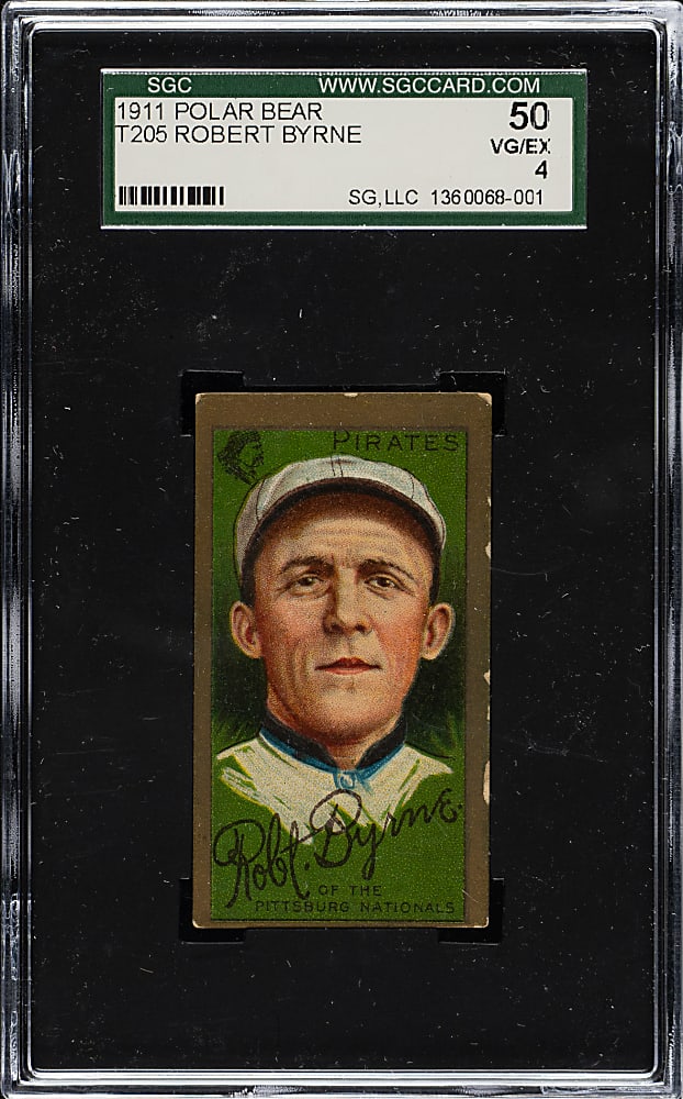 1911 T205 Gold Border Robert Byrne SGC VG/EX 50 - Polar Bear Back