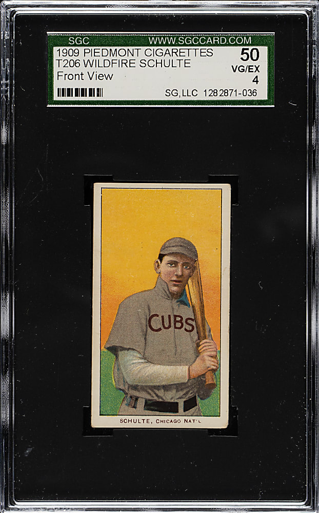 1909-1911 T206 White Border Wildfire Schulte Front View SGC VG/EX 50
