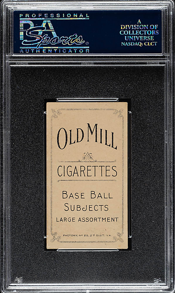 1909-1911 T206 White Border Larry Doyle with Bat PSA VG 3 - Old Mill Back