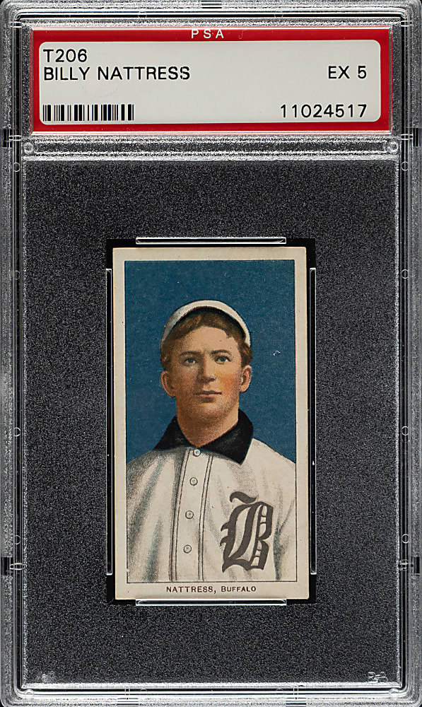 1909-1911 T206 White Border Billy Nattress PSA EX 5