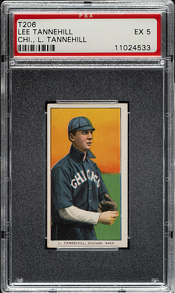 1909-1911 T206 White Border Lee Tannehill (L. Tannehill On Front) PSA EX 5