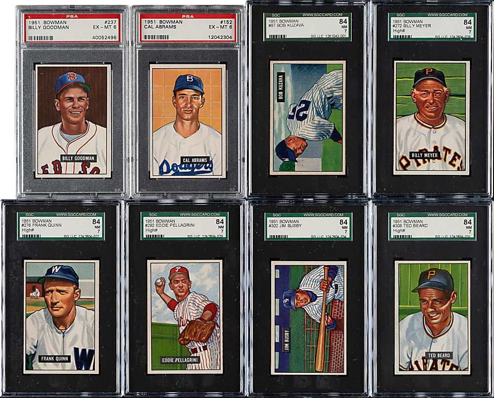 1951 Bowman PSA- and SGC-Graded Collection (12)