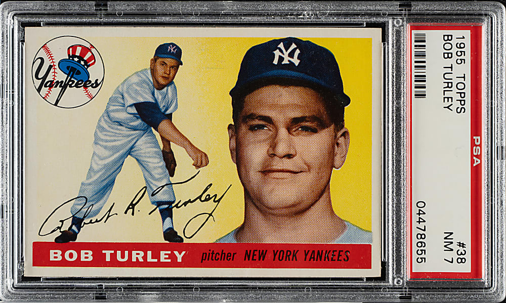 1955 Topps #38 Bob Turley PSA NM 7