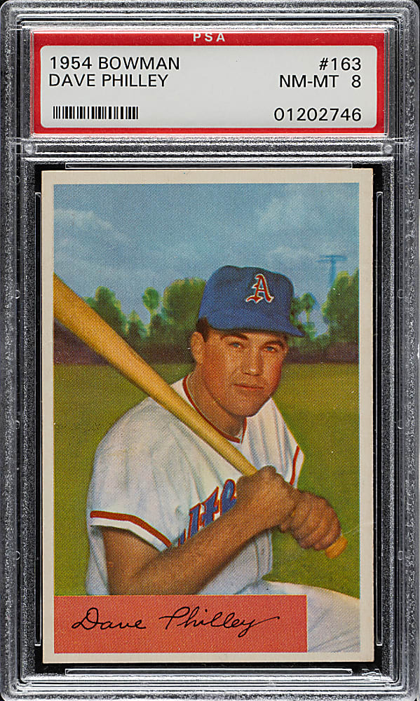 1954 Bowman #163 Dave Philley PSA NM -MT 8