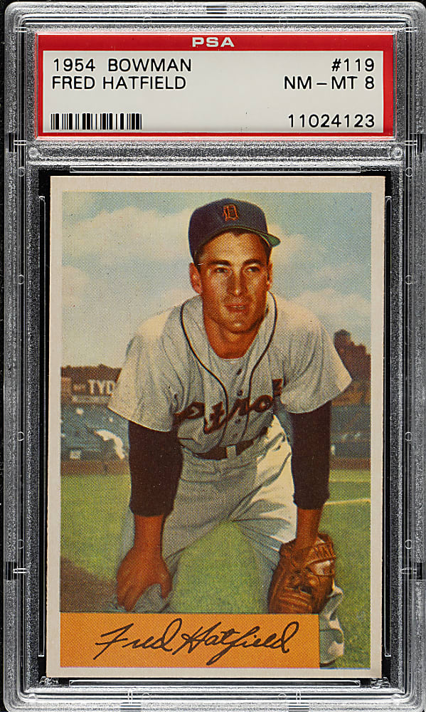1954 Bowman #119 Fred Hatfield PSA NM-MT 8