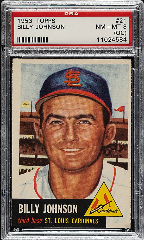 1953 Topps #21 Billy Johnson PSA NM-MT 8 (OC)