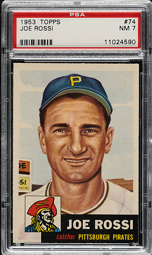 1953 Topps #74 Joe Rossi PSA NM 7