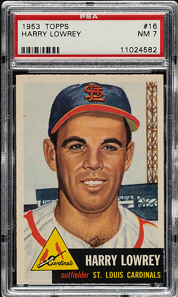 1953 Topps #16 Peanuts Lowrey PSA NM 7