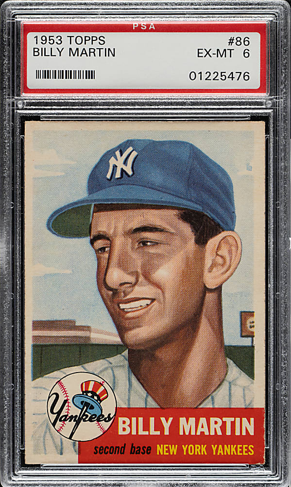 1953 Topps #86 Billy Martin PSA EX-MT 6