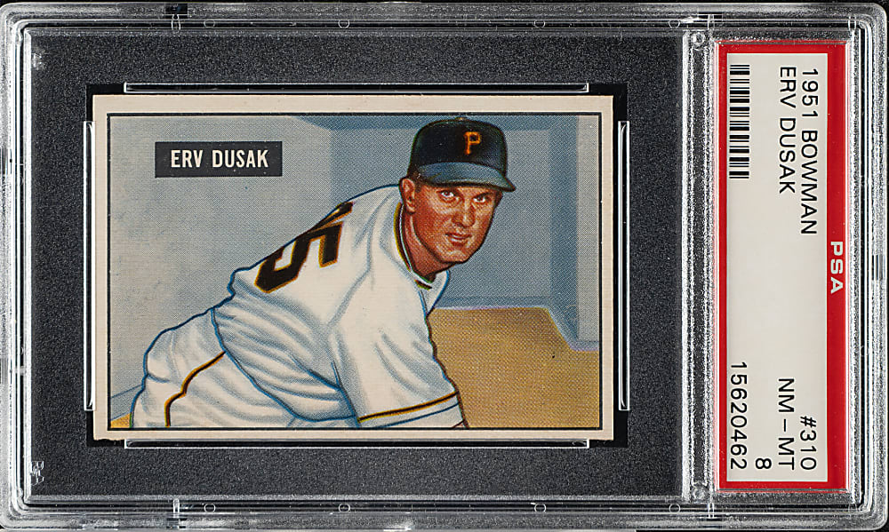 1951 Bowman #310 Erv Dusak PSA NM-MT 8