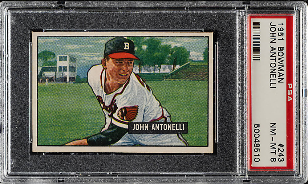 1951 Bowman #243 John Antonelli PSA NM-MT 8