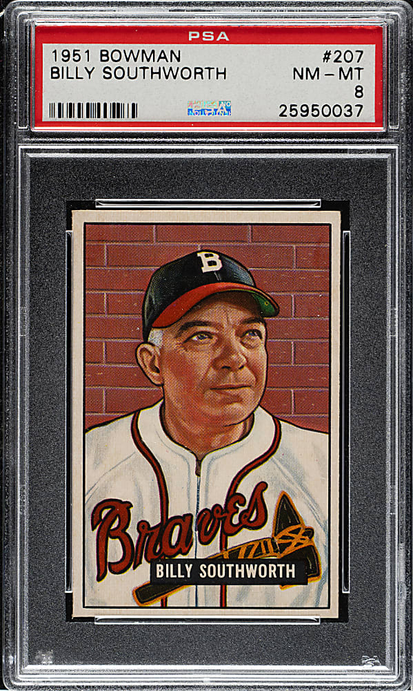 1951 Bowman #207 Billy Southworth PSA NM-MT 8