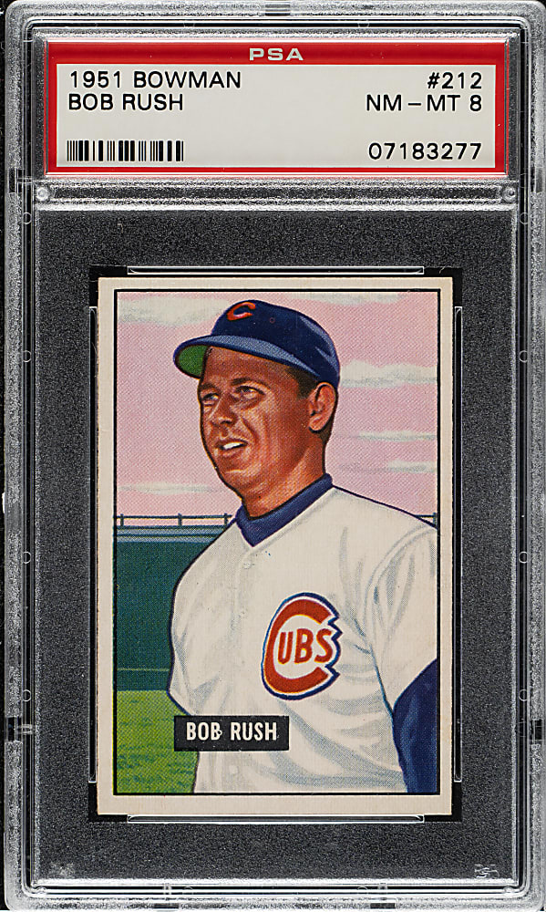 1951 Bowman #212 Bob Rush PSA NM-MT 8