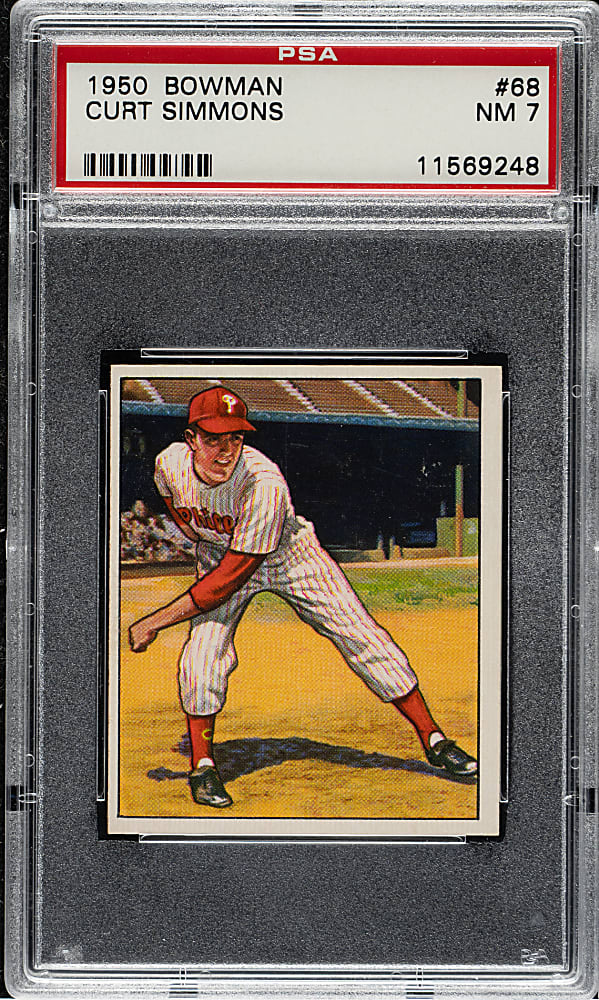 1950 Bowman #68 Curt Simmons PSA NM 7