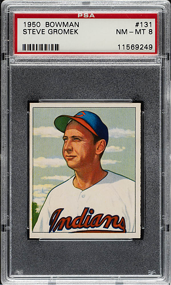 1950 Bowman #131 Steve Gromek PSA NM-MT 8