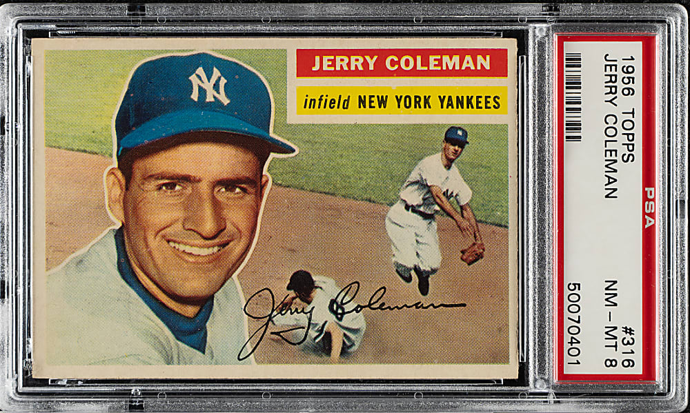 1956 Topps #316 Jerry Coleman PSA NM-MT 8