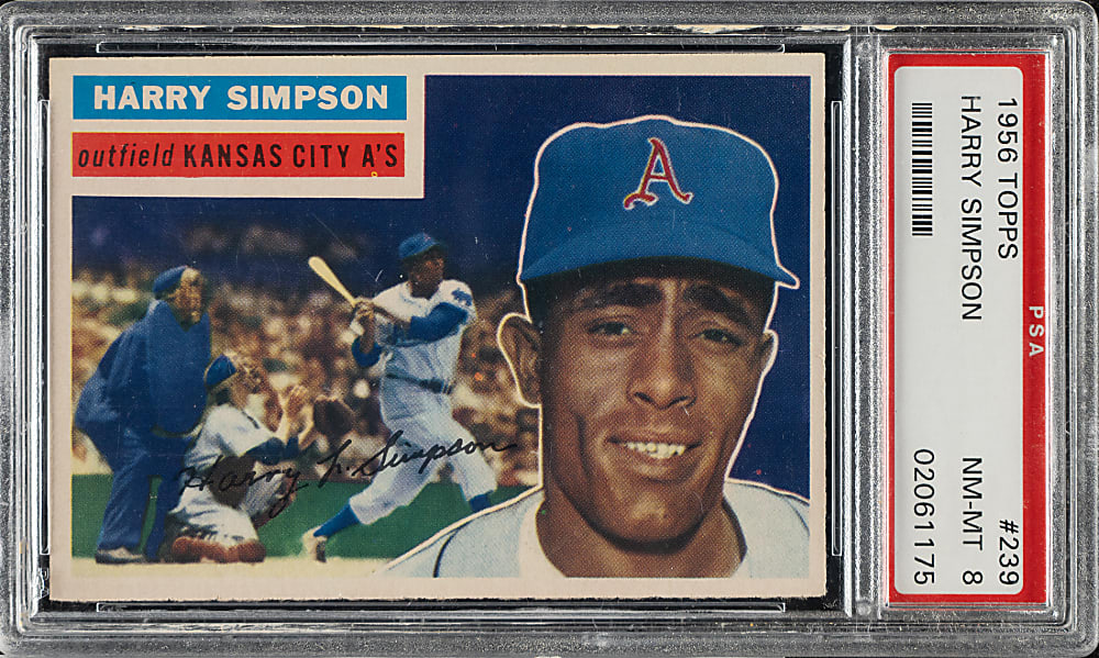 1956 Topps #239 Harry Simpson PSA NM-MT 8