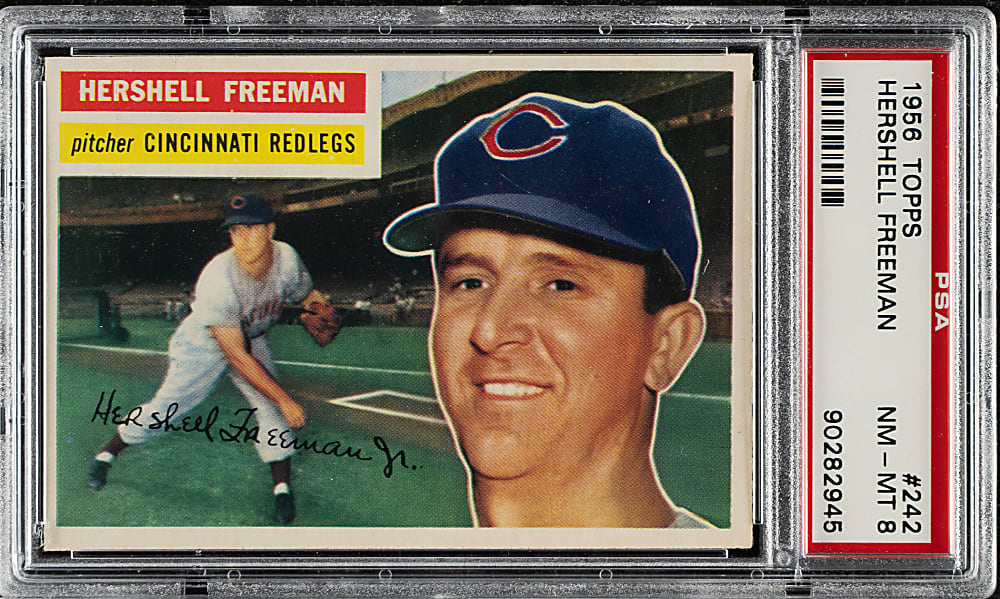 1956 Topps #242 Hershell Freeman PSA NM-MT 8