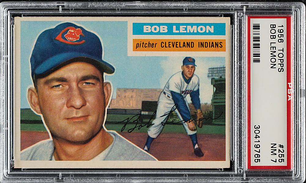 1956 Topps #255 Bob Lemon PSA NM-MT 8